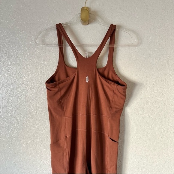 New FP Movement by Free People Clay Brown Onesie Shortie Romper size L - Picture 8 of 12